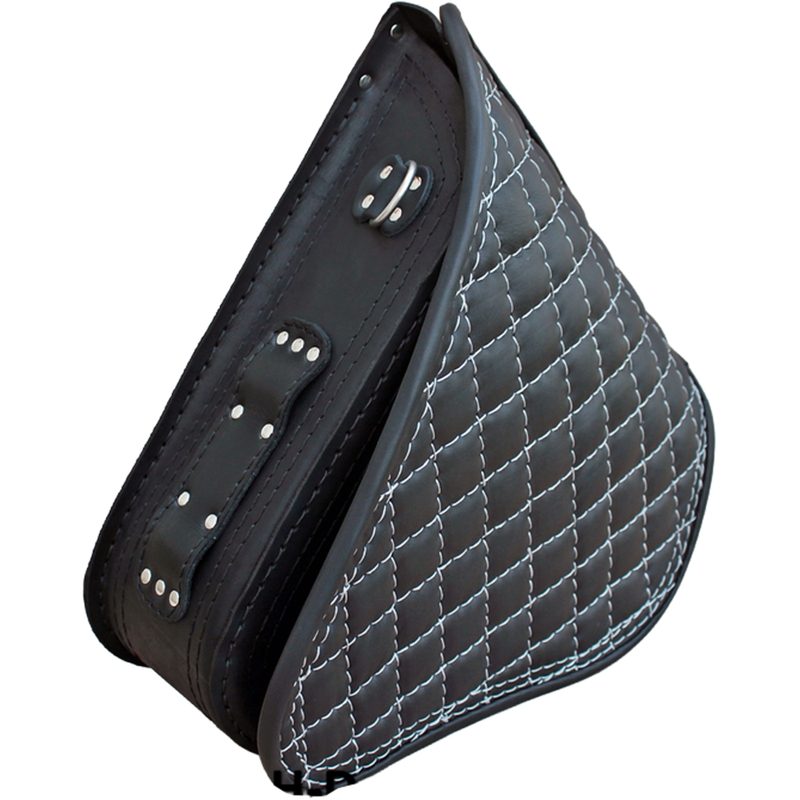 Bolsa de cuero para moto RSA S63 HD Softail negra