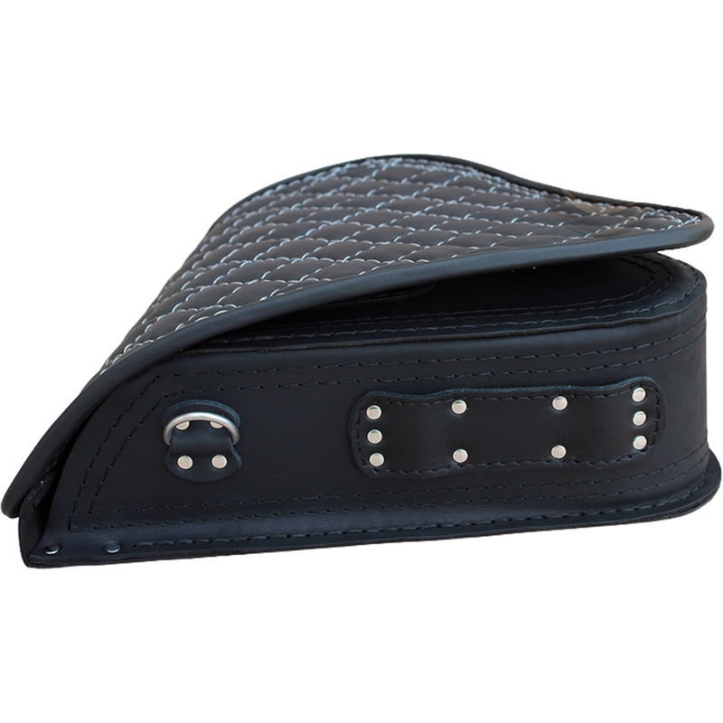 Bolsa de cuero para moto RSA S63 HD Softail negra