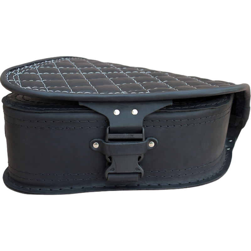 Bolsa de cuero para moto RSA S63 HD Softail negra