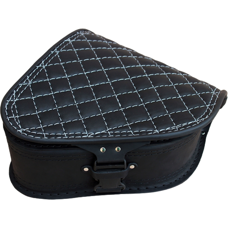 Bolsa de cuero para moto RSA S63 HD Softail negra