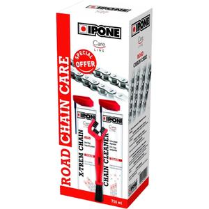 Ipone Road Chain Care Kit de limpieza y lubricación de cadenas