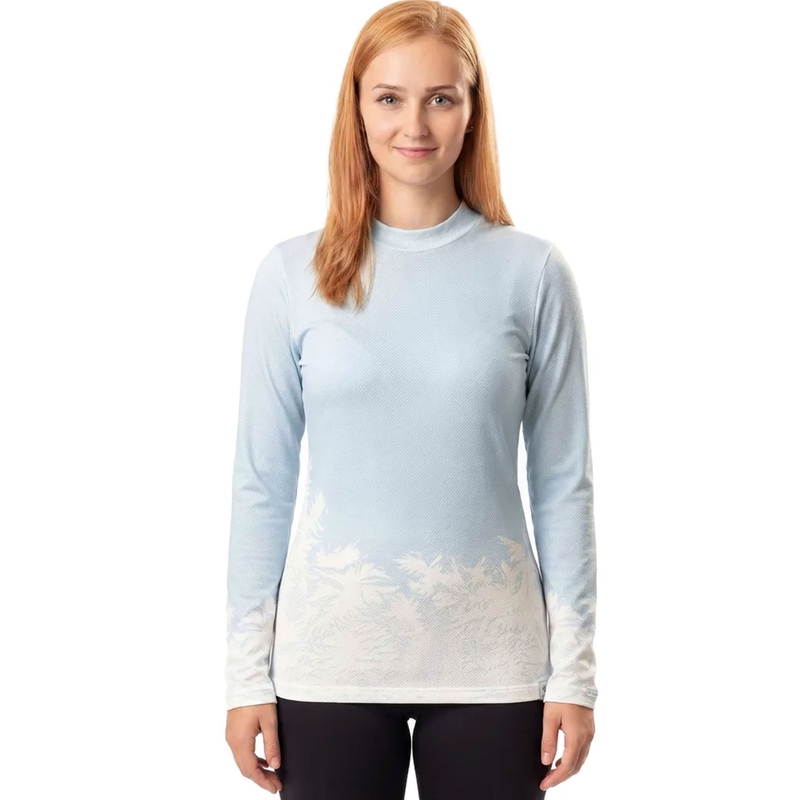 Camiseta térmica mujer nanosilver® Frozen azul-blanco