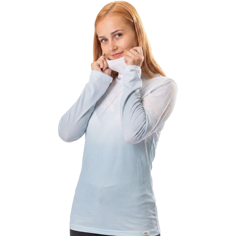 Camiseta térmica mujer nanosilver® Frozen azul-blanco II