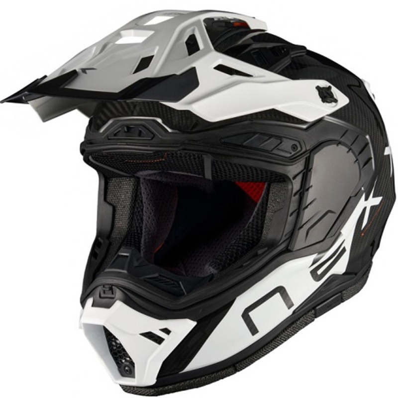 Casco de moto enduro Nexx X.Rally Gravix Carbon negro-blanco