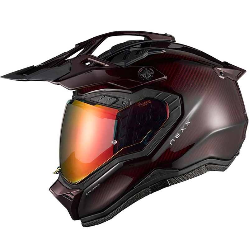 Casco de moto enduro Nexx X.Rally Namib Carbon rojo