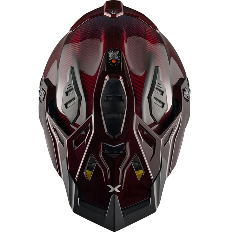 Casco de moto enduro Nexx X.Rally Namib Carbon rojo
