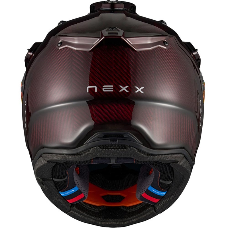 Casco de moto enduro Nexx X.Rally Namib Carbon rojo