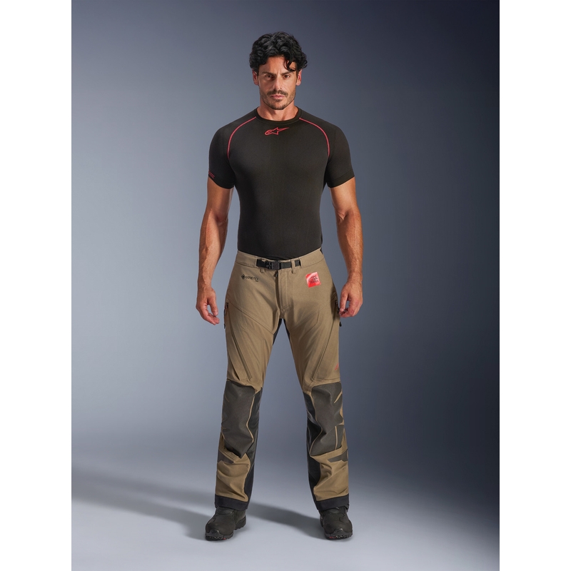 Pantalones de moto Alpinestar Nazca 3L Gore-Tex PRO color marrón claro-negro
