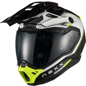 Casco de moto enduro Nexx X.Rally Raid blanco-amarillo fluo