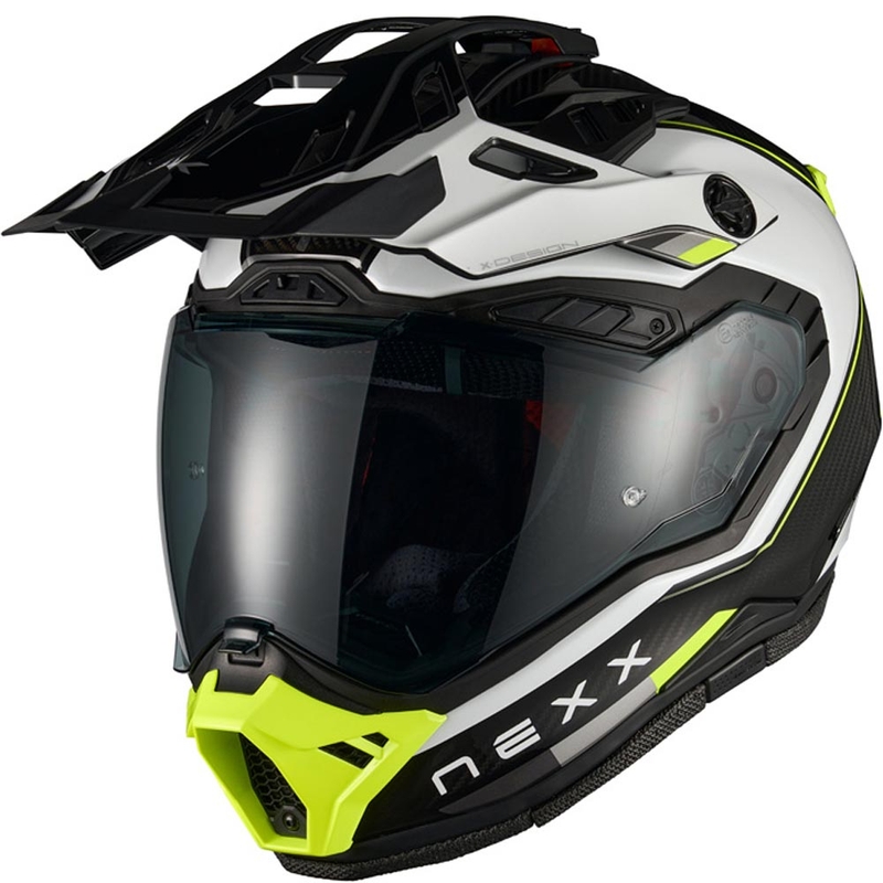 Casco de moto enduro Nexx X.Rally Raid blanco-amarillo fluo