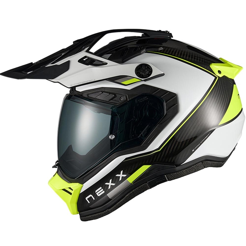 Casco de moto enduro Nexx X.Rally Raid blanco-amarillo fluo