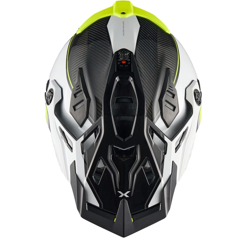 Casco de moto enduro Nexx X.Rally Raid blanco-amarillo fluo