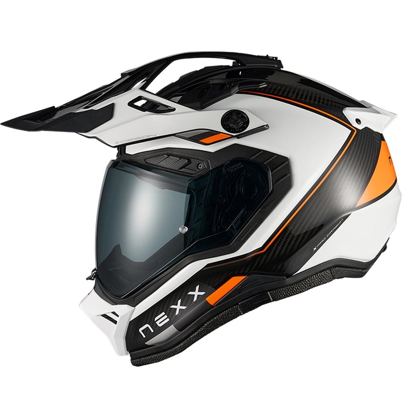 Casco de moto enduro Nexx X.Rally Raid blanco-naranja