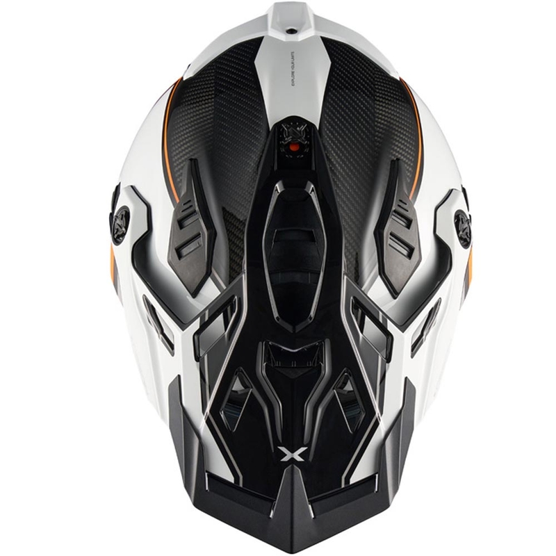 Casco de moto enduro Nexx X.Rally Raid blanco-naranja