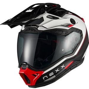 Casco de moto enduro Nexx X.Rally Raid blanco-rojo