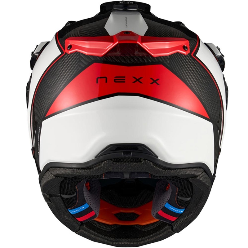 Casco de moto enduro Nexx X.Rally Raid blanco-rojo