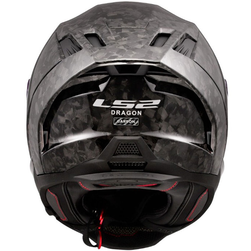 Casco integral de motocicleta LS2 FF807 Dragon de carbono forjado