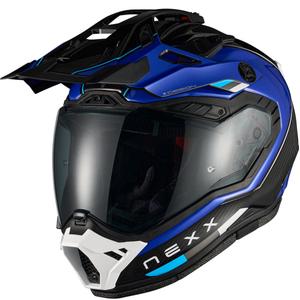 Casco de moto enduro Nexx X.Rally Raid azul-blanco