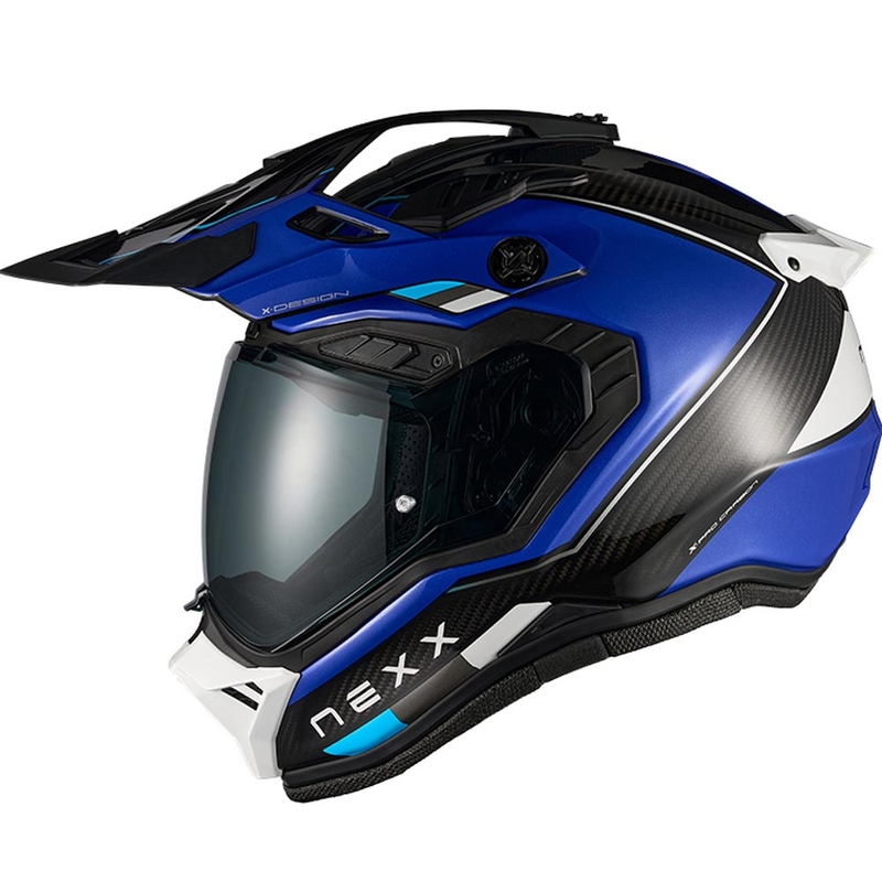 Casco de moto enduro Nexx X.Rally Raid azul-blanco