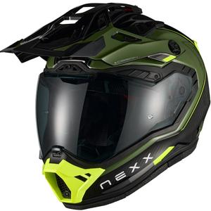Casco de moto enduro Nexx X.Rally Raid verde-amarillo fluo