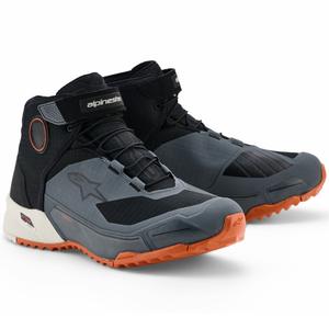 Botas de moto Alpinestars CR-X Drystar negro-gris oscuro-naranja