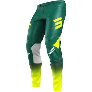Pantalones de motocross Shot Contact GP 26 verde-amarillo neón