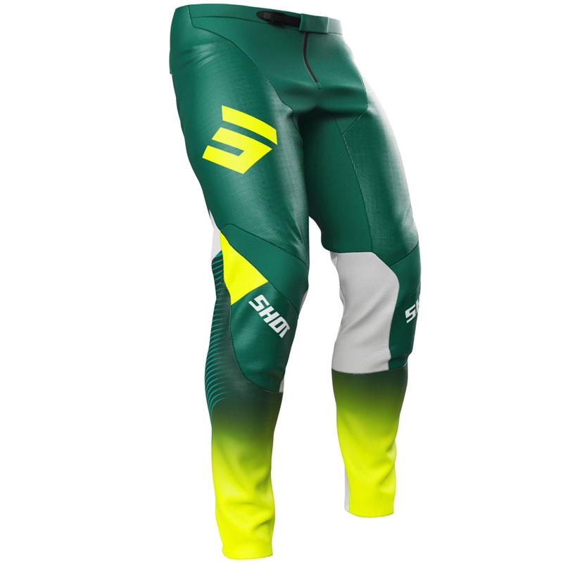 Pantalones de motocross Shot Contact GP 26 verde-amarillo neón