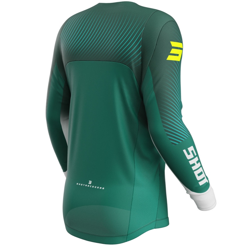 Camiseta de motocross Shot Contact GP 26 verde-amarillo neón