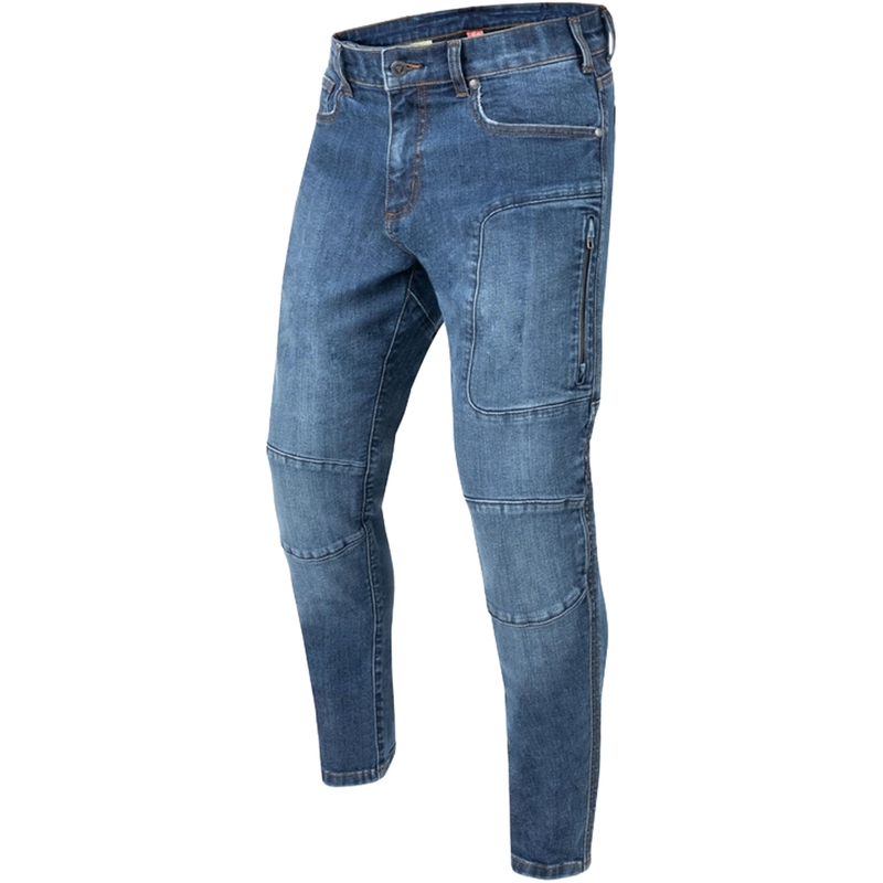 Vaqueros de moto Rebelhorn Rage II, azul lavado liquidación