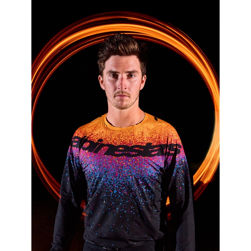 Camiseta de motocross Alpinestars Supertech edición limitada Black Hole de color negro