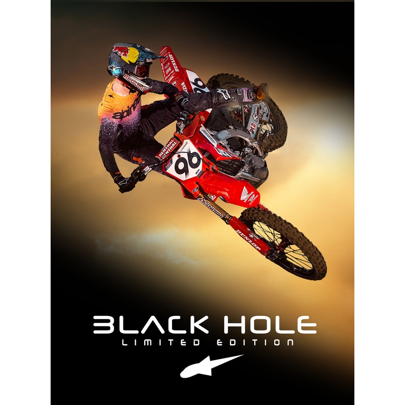 Camiseta de motocross Alpinestars Supertech edición limitada Black Hole de color negro