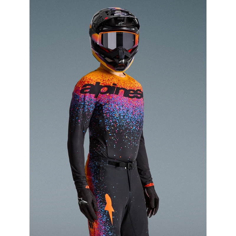 Camiseta de motocross Alpinestars Supertech edición limitada Black Hole de color negro