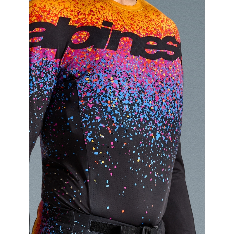 Camiseta de motocross Alpinestars Supertech edición limitada Black Hole de color negro