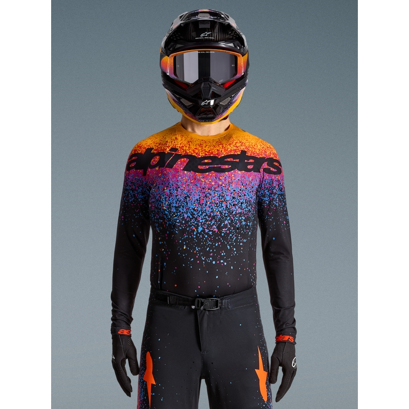 Camiseta de motocross Alpinestars Supertech edición limitada Black Hole de color negro