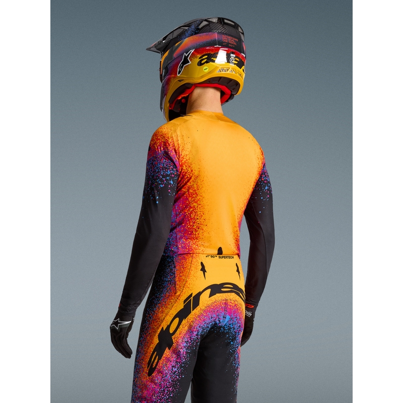 Camiseta de motocross Alpinestars Supertech edición limitada Black Hole de color negro
