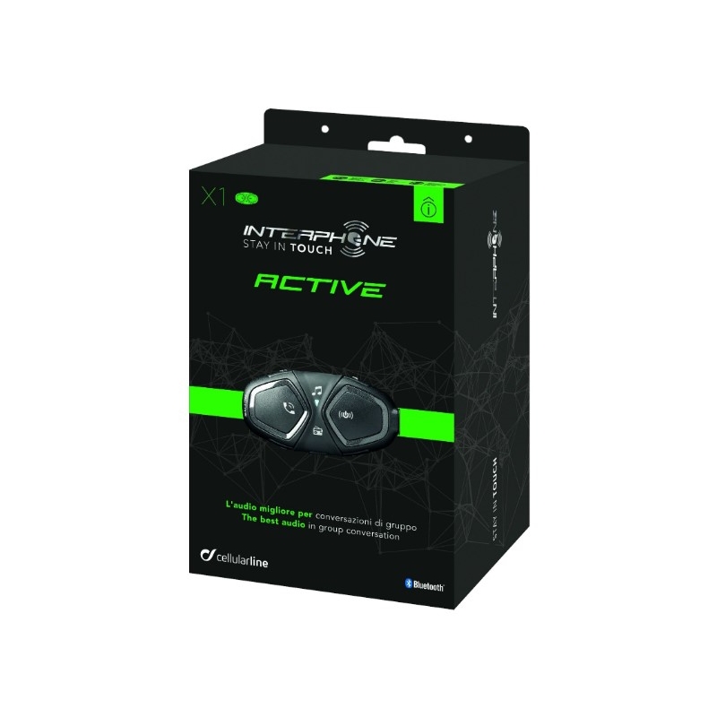 Bluetooth handsfree CellularLine Interphone ACTIVE - Single Pack