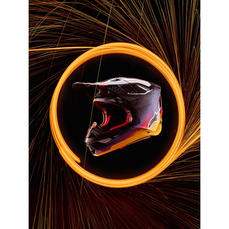 Casco de motocross Alpinestars Supertech S-M10 edición limitada Black Hole color negro