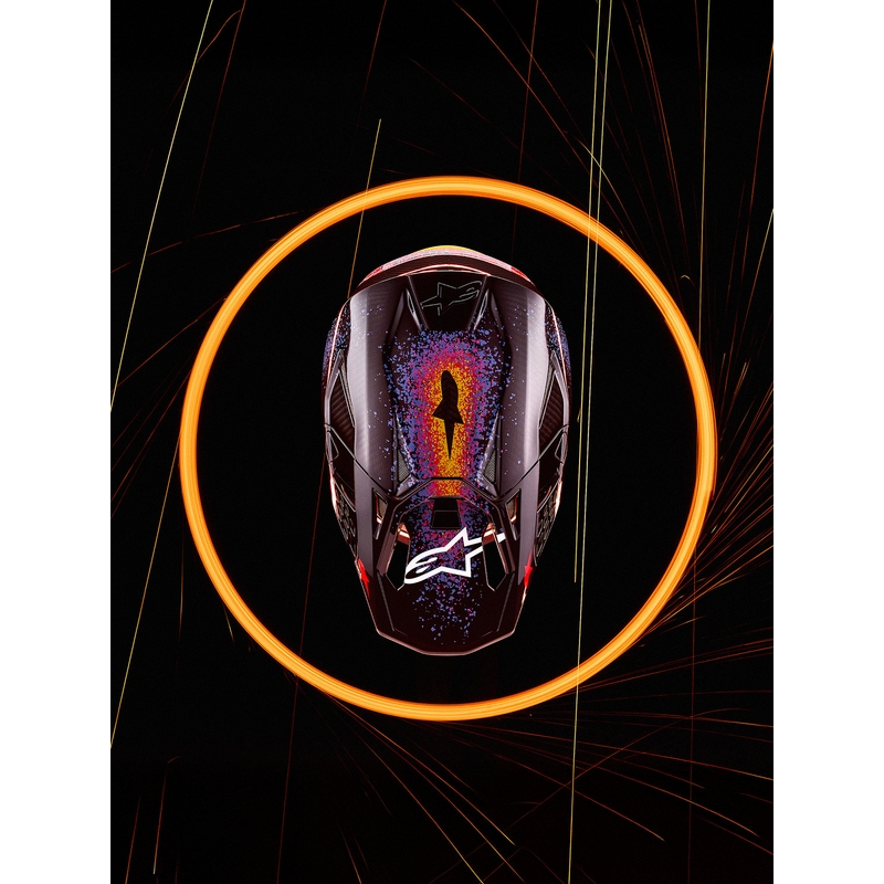 Casco de motocross Alpinestars Supertech S-M10 edición limitada Black Hole color negro