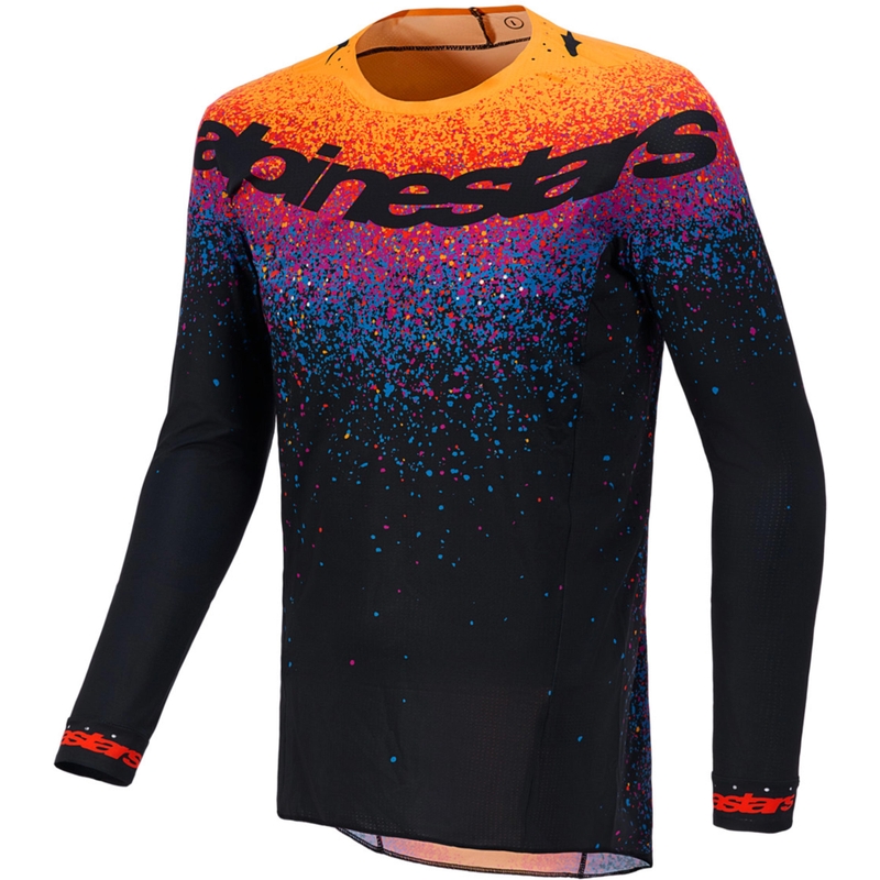 Camiseta de motocross Alpinestars Supertech edición limitada Black Hole de color negro