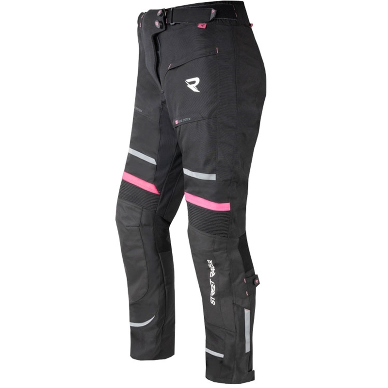 Pantalón de moto Street Racer Betty II negro y rosa para mujer