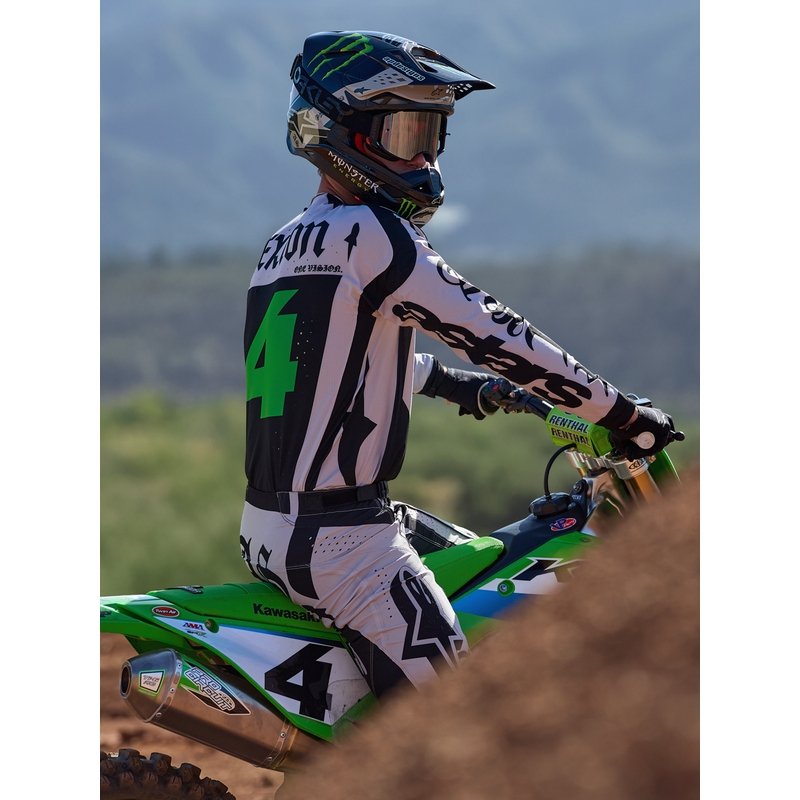 Camiseta de motocross Alpinestars Techstar edición limitada Wolf Dust negro arena