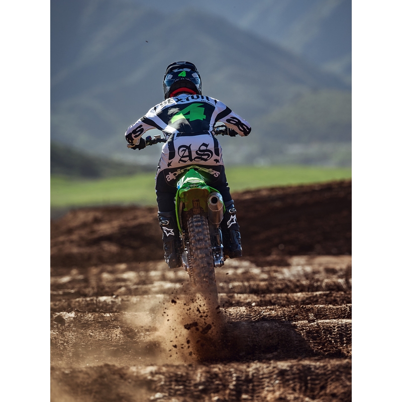 Camiseta de motocross Alpinestars Techstar edición limitada Wolf Dust negro arena