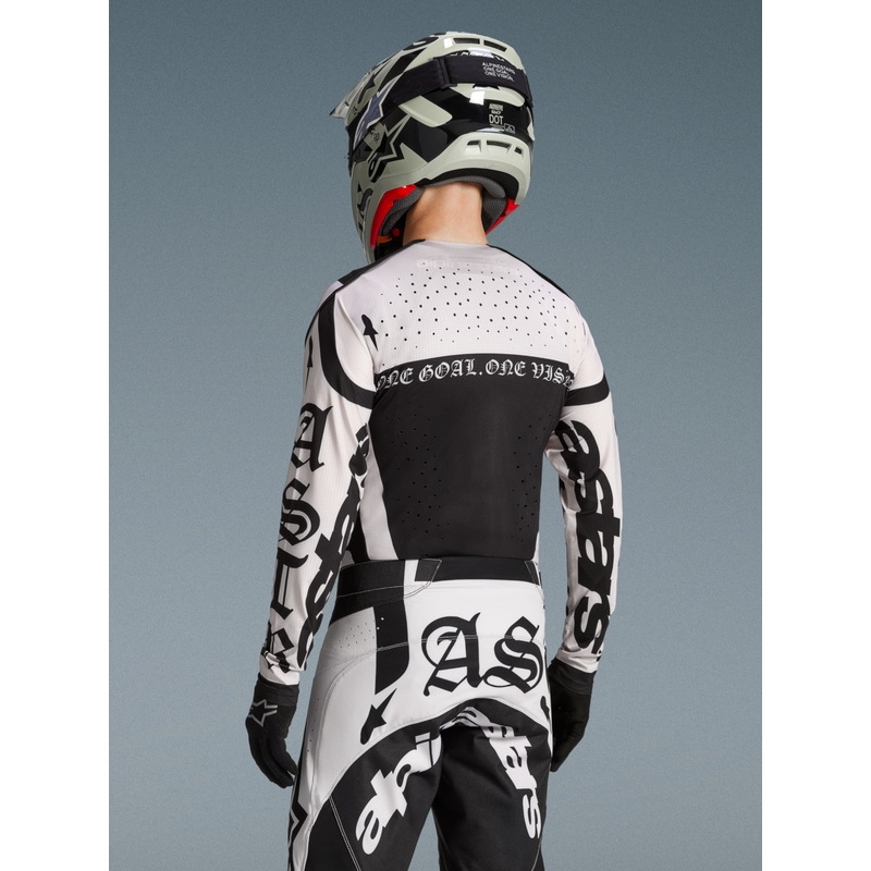 Camiseta de motocross Alpinestars Techstar edición limitada Wolf Dust negro arena