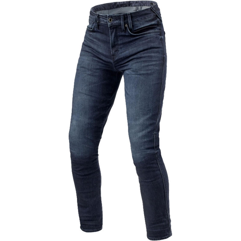 Vaqueros de moto Revit Carlin SK cropped azul oscuro