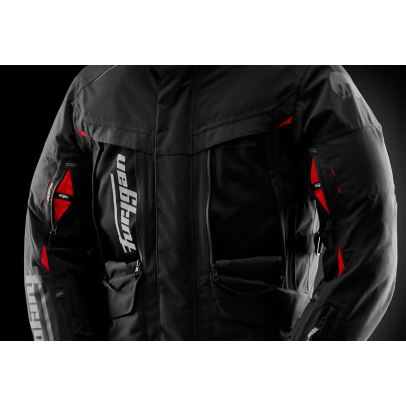Chaqueta de moto Furygan CHALLENGER 3C PRIMALOFT® negra y roja