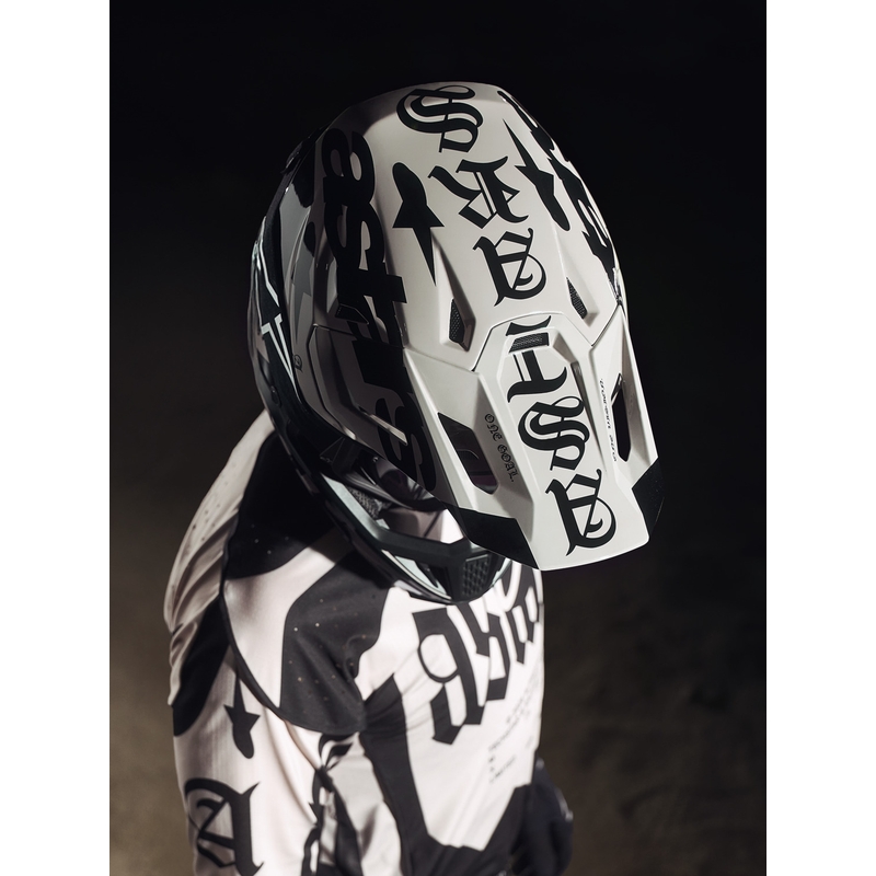 Casco de motocross Alpinestars Supertech S-M7 edición limitada Wolf Dust negro arena