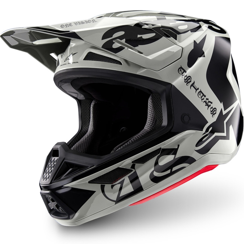 Casco de motocross Alpinestars Supertech S-M7 edición limitada Wolf Dust negro arena