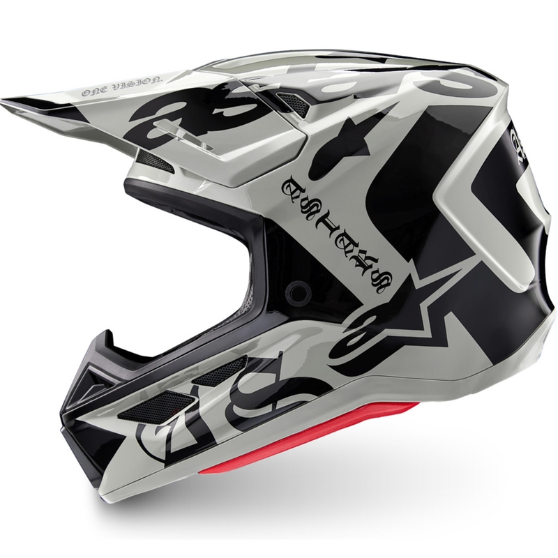 Casco de motocross Alpinestars Supertech S-M7 edición limitada Wolf Dust negro arena