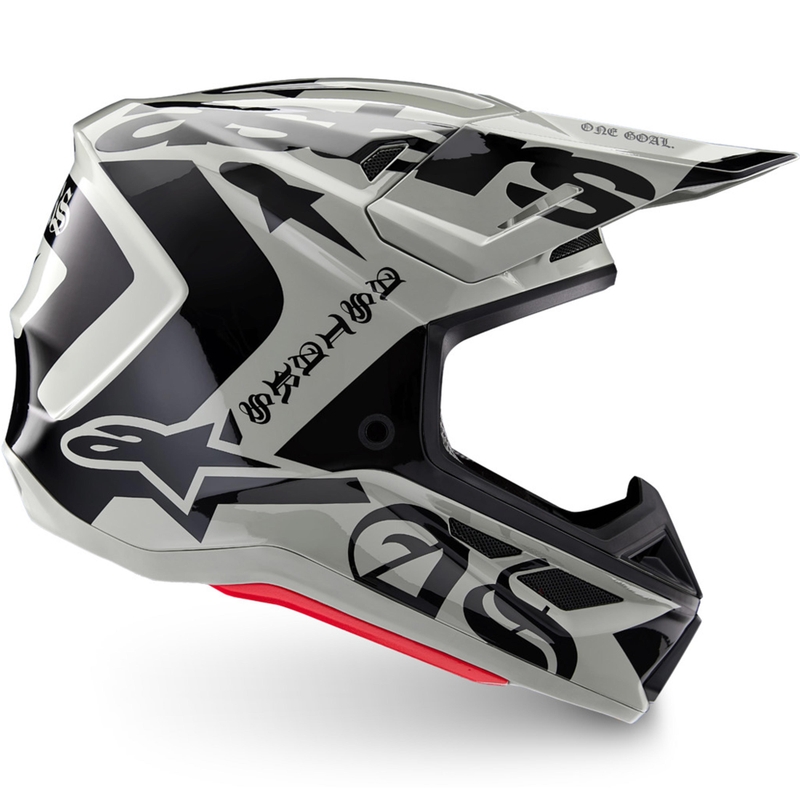 Casco de motocross Alpinestars Supertech S-M7 edición limitada Wolf Dust negro arena