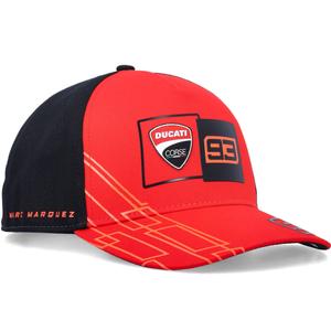 Gorra Ducati Corse Marc Marquez 93 Box Logo negro-rojo
